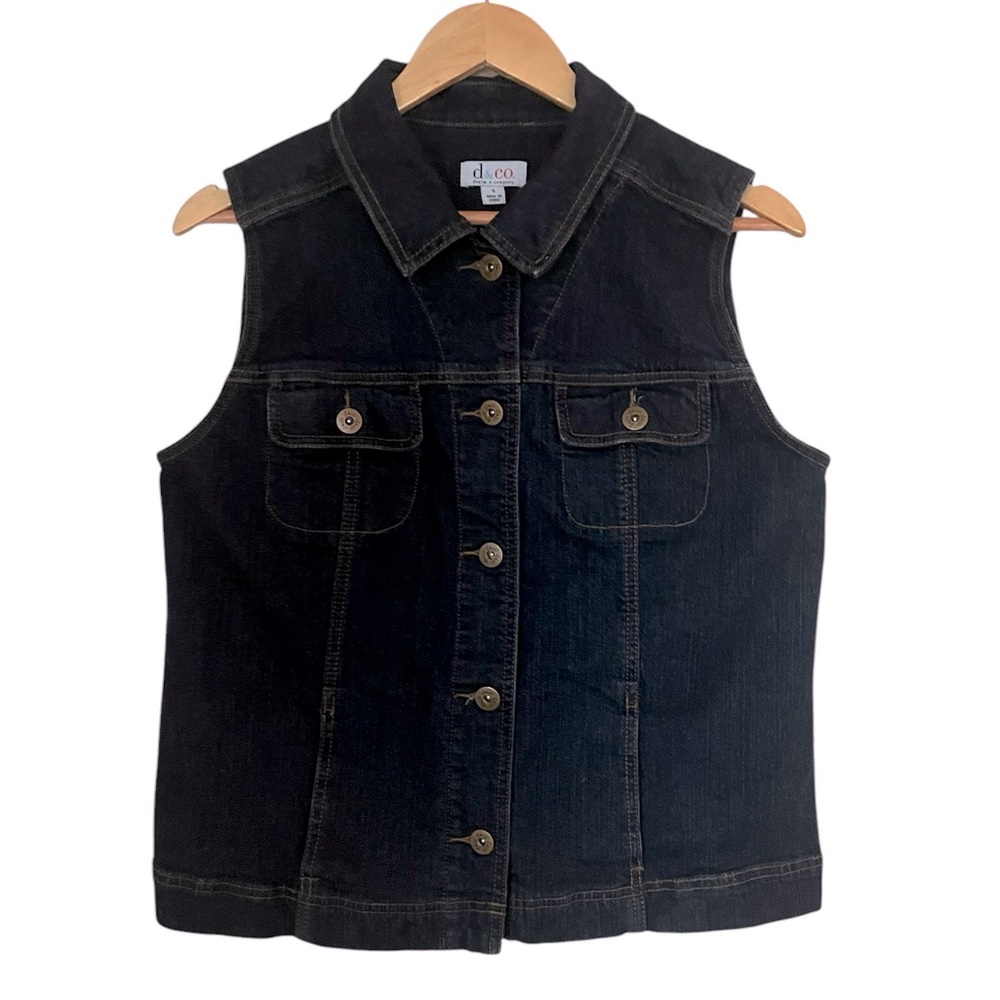 Denim&Co•Sleeveless Denim Jean Jacket